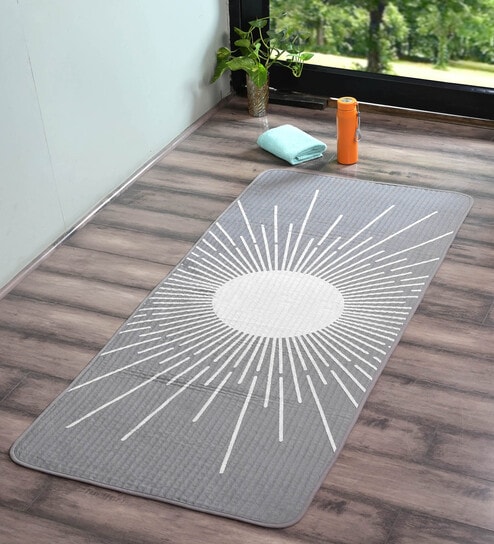 Grey Tapestry Sun Micro Yoga Mat