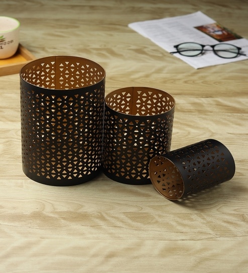 Black Tarini Candle Holder