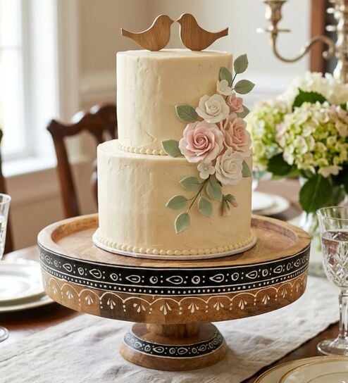 Tarkash Wood Cake Stand