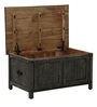 Yepes Solid Wood Linen Trunk in Grey Finish