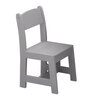 Rain Cloud Solid Wood Kids Activity Table in Grey Colour with Chair
