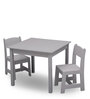 Rain Cloud Solid Wood Kids Activity Table in Grey Colour with Chair