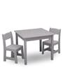 Rain Cloud Solid Wood Kids Activity Table in Grey Colour with Chair