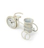 (1Pc) Multicolor Metal Cycle Clock Pen Stands