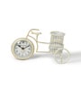 (1Pc) Multicolor Metal Cycle Clock Pen Stands