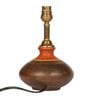 Earthen  White Shade Table Lamp With Cotton Base