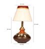 Earthen  White Shade Table Lamp With Cotton Base