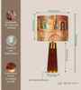 Table Lamp Rio Collection 19.5" Mango Wood Lamp With Mharani Lampshade