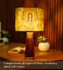 Table Lamp Rio Collection 19.5" Mango Wood Lamp With Mharani Lampshade