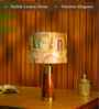 Table Lamp Rio Collection 19.5" Mango Wood Lamp With Mharani Lampshade