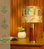 Table Lamp Rio Collection 19.5" Mango Wood Lamp With Mharani Lampshade