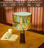 Table Lamp Rio Collection 19.5" Mango Wood Lamp With Mharani Lampshade