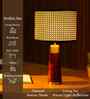 Table Lamp Rio Collection 19.5" Mango Wood Lamp With Natural Rattan Shade