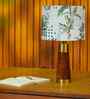 Table Lamp Rio Collection 19.5" Mango Wood Lamp With Tropical Mango Silk Lampsahde