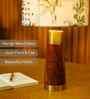 Table Lamp Rio Collection 19.5" Mango Wood Lamp With Tropical Mango Silk Lampsahde