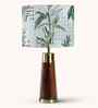 Table Lamp Rio Collection 19.5" Mango Wood Lamp With Tropical Mango Silk Lampsahde