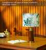 Table Lamp Rio Collection 19.5" Mango Wood Lamp With Tropical Mango Silk Lampsahde