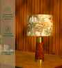 Table Lamp Rio Collection 19.5" Mango Wood Lamps Shade, With Jungle Tales Shadefor Home Decoration