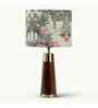 Table Lamp Rio Collection 19.5" Mango Wood Lamps Shade, With Jungle Tales Shadefor Home Decoration