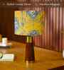 Table Lamp Rio Collection 19.5" Mango Wood Lamps With Shade For Home Decoration