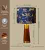 Table Lamp Rio Collection 19.5" Mango Wood Table Lamps Shade Savanna Blues Fabric Shade For Home Decoration For Home Decoration