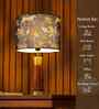 Table Lamp Rio Collection 19.5" Mango Wood Table Lamps Shade Savanna Blues Fabric Shade For Home Decoration For Home Decoration