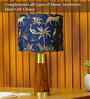 Table Lamp Rio Collection 19.5" Mango Wood Table Lamps Shade Savanna Blues Fabric Shade For Home Decoration For Home Decoration