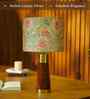Table Lamp Rio Collection 19.5" With Persian Flowers Mango Silk Shade For Home Decoration