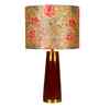 Table Lamp Rio Collection 19.5" With Persian Flowers Mango Silk Shade For Home Decoration