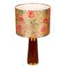 Table Lamp Rio Collection 19.5" With Persian Flowers Mango Silk Shade For Home Decoration