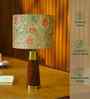 Table Lamp Rio Collection 19.5" With Persian Flowers Mango Silk Shade For Home Decoration