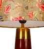 Table Lamp Rio Collection 19.5" With Persian Flowers Mango Silk Shade For Home Decoration
