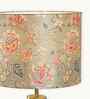 Table Lamp Rio Collection 19.5" With Persian Flowers Mango Silk Shade For Home Decoration