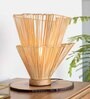Klimt Natural Shade Table Lamp with Cane Base