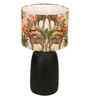 Table Lamps Black Metal Base With Jungle Tale Fabric Lampshade 21" For Home Decoration
