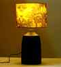 Table Lamps Black Metal Base With Jungle Tale Fabric Lampshade 21" For Home Decoration
