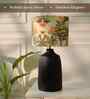 Table Lamps Black Metal Base With Jungle Tale Fabric Lampshade 21" For Home Decoration