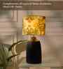 Table Lamps Black Metal Base With Jungle Tale Fabric Lampshade 21" For Home Decoration