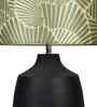 Table Lamps Black Metal Base With Mango Silk Lily Leaves Fabric Lampshade 21" For Home Decoration
