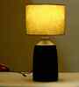 Table Lamps Black Metal Base With Mango Silk Lily Leaves Fabric Lampshade 21" For Home Decoration