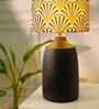 Table Lamps Black Metal Base With Orange Zebra Fabric Lampshade 21" For Home Decoration