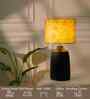 Table Lamps Black Metal Base With Silk Persian Flower Fabric Lampshade 21" For Home Decoration