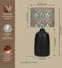 Table Lamps Black Metal Base With Teal Garland Fabric Lampshade 21" For Home Decoration