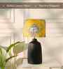 Table Lamps Black Metal Base With Yellow Victorian Fabric Lampshade 21" For Home Decoration