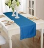 Blue Cotton (12 x 70) Solid 6 Seater Table Runner