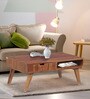 Tabor Sheesham Wood Coffee Table In Rustic Teak
