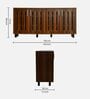 Tahara 4 Door Shoe Cabinet in Virola Wood Finish
