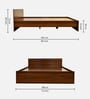 Tahara King Size Bed in Virola Wood Finish