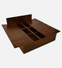 Tahara King Size Bed in Virola Wood Finish with Box Storage