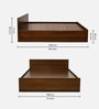 Tahara King Size Bed in Virola Wood Finish with Box Storage